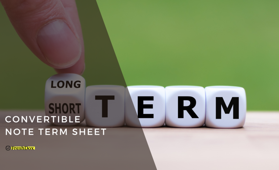 Convertible Note Term Sheet Template