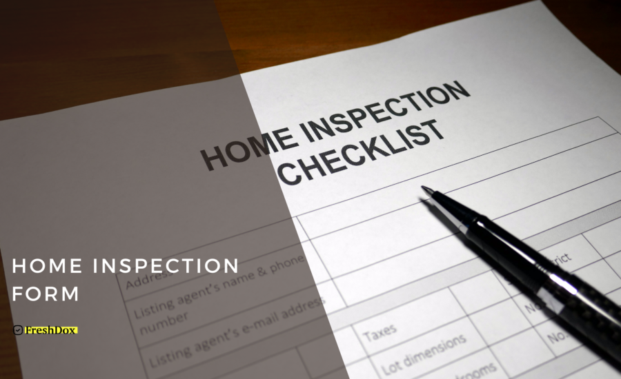 Home Inspection Form Template