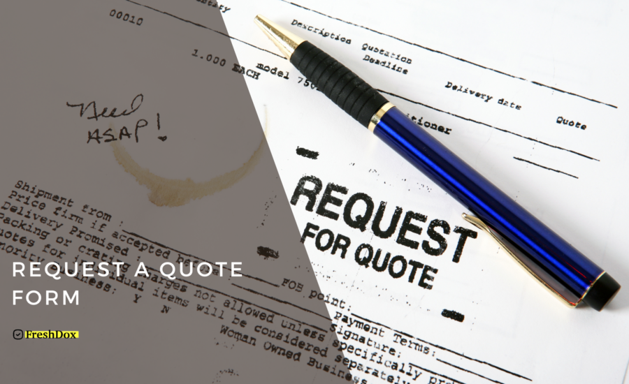 Request a Quote Form Template