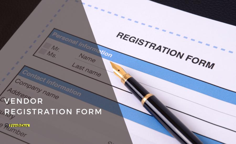 Vendor Registration Form Template